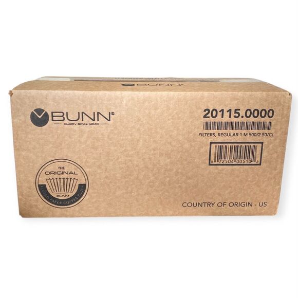 BUNN 12-Cup Commercial Coffee Filters 1000 Count 20115.0000 Country of Origin US - Picture 1 of 9